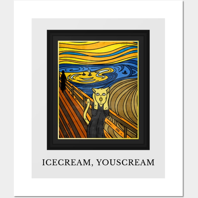 Cat Design- The Scream- Munch Wall Art by Eternal Experience